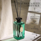 M&SENSE 10.14 oz Large Reed Diffuser | Sea Island CottonScent Oil Diffuser with Sticks |Hotel Collection Non-Toxic Essential Oil |for Bedroom Bathroom Living Room