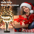 Modern Spiral RGB Table Lamp, Unique, 7 Colors 10 Light Modes LED, Touch Dimmable Cool Nightstand Lamps for Living Room Bedroom Office, Ideal Gift (Black)