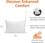 Amazon Basics Down Alternative Pillows, Soft Density for Stomach and Back Sleepers, Queen - Pack of 2, White, 30 in L x 20 in W