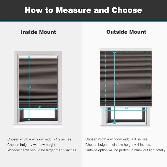 Changshade Cordless Cellular Shades, Blackout Honeycomb Shades for Windows, Pull Down Pleated Blinds, Easy to Install for Indoor Windows and French Doors,33" W x 72" H, White