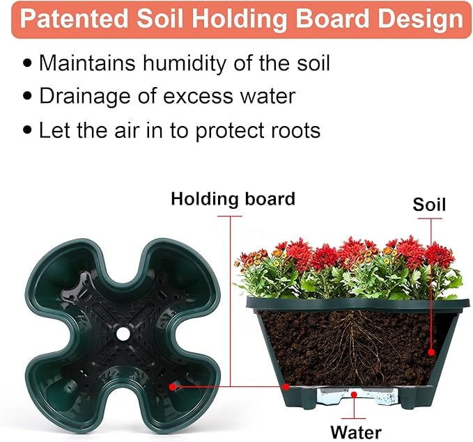 Vertical Planter 5 Tier Stackable Planters Garden Planters Strawberry Herb Flower and Vegetable Planter Indoor Outdoor Gardening Pots with Removable Wheels and Tools 2-Pack