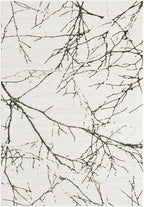 LUXE WEAVERS Modern Abstract Nature Cream Green 6x9 Area Rug, Non-Shedding Carpet