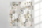 TwoDays Vanilla Girl Aesthetic Room Decor, Clean Girl Aesthetic Wall Collage Kit Pictures for Dorm, Neutral Posters, Cream Wall Art Prints for Bedroom.(Set of 50, 4" × 6")