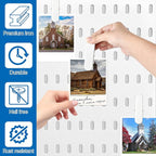 20 Pcs Pegboard Accessories Clips, White Pegboard Clips Metal Pegboard Photo Clip, Pegboard Clips for Hanging Photos, Wall Organize Storage Kitchen Bathroom Living Room Office