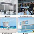 Volcanics One Way Window Privacy Film, Sun Blocking Window Tinting Film for Home Heat Control Mirror Tint Film Static Cling 35.4 x 78.3 Inches, Silver