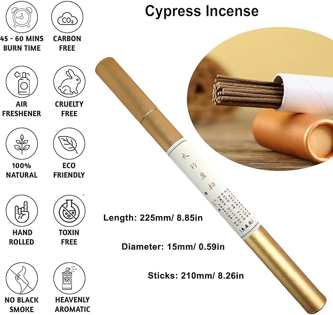 Cypress Incense Sticks, Sandalwood Incense, Plum Blossoms Incense, Osmanthus Incense, Goose Pear Insence-Sticks, Natural Chinese Incense Sticks Fragrance Home Scent