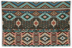 HZOHNAGO Aztec Tapestry Turquoise Blue and Brown and Native American Tribal Pattern Printed Wall Tapestry Wall Hanging for Bedroom Living Room Dorm 60" W x 40" H