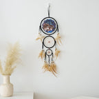 Remorelt Wolf Eagle Bear Dream Catcher Bedroom Wall Decor, Christmas Home Decoration, Room Accessory, White Moon Feather Decoration - Unique Home Craft Wall Pendant (DC03 13inch Set 3 Wolves)