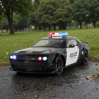 Police Cars for Kids Ages 3-5,1/24 Diecast Cars Hellcat Toy Car Collectibles Model Kit with Pull Back,Hell Cat Toy Police Car with Lights and Siren for Kids 3+ Year Olds