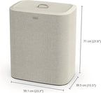 Joseph Joseph Tota Trio 90 liter/23.8 gallon Laundry Hamper Separation Basket with lid, 3 Removable Washing Bags with Handles- Ecru