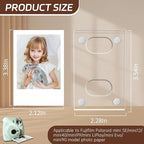 10Pack Magnetic Mini 2x3 Acrylic Picture Frames, Refrigerator Photo Frame Horizontal Vertical Compatible with Fujifilm Instax Polaroid Mini Film for Home Fridge Locker