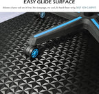 SALLOUS Chair Mat for Hard Floor, 60" x 36" Gaming Chair Mat for Hard Surface, Rolling Chair Floor Mat for Home Office - Not for Carpet (Black)