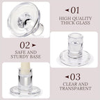 24PCS Taper Candle Holders Bulk,Clear Glass Candlestick Holders,Heat-Resistant Glass Candle Holder for Table Centerpieces, Wedding,Dinner Party and Home Decor