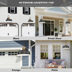 Outdoor Barn Light Gooseneck Barn Light, Farmhouse Exterior Wall Mount Light Vintage Wall Lighting Fixture Industrial Sconce Lantern for Porch, Entryway, Garage, Black, 1 Pack, Large