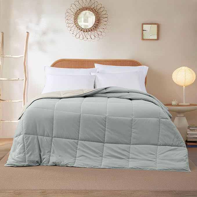 Modern Threads Down Alternative Reversible Comforter Sage Green/Cream Queen