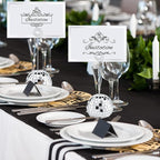 Maitys 120 Pcs Disco Ball Table Number Holders Silver Place Card with Swirl Wire Name Cards Photo Stand Clips Picture Holder for Christmas Wedding Party Favor (2 Inch)