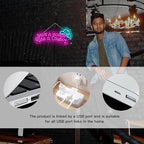 WLHOPE Save A Horse Ride A Cowboy Neon Sign Adjustable Brightness Led Sign,Neon Signs for Wall Decor,Connectivity Via USB Licked Neon Light for Bedroom Home Bar Club Hotel Party Decor