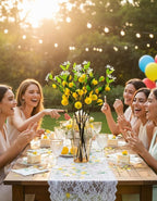 Artificial Lemon, 5pcs Lifelike Handmade Lemon Artificial Plant, 24 Inch Plastic Lemons， Simulated Fruit Flower, Artificial Fruit, Used for Homes, Offices, Festivals, Flowers, and Vases