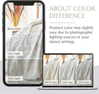 jinchan Boho 100% Cotton Blanket Muslin 50x60 Inches Lightweight 3-Layer Geometric Cross Pattern Reversible Quilt Throw Soft Breathable Comfy All Seasons for Couch Bed Decor, Light Grey