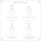 Reed Diffuser Set, Peach Oolong Scented Oil Diffuser, 6.76 fl oz (200 ml) Home Fragrance Diffuser with Reed Sticks, Air Fresheners for Home, Bathroom Shelf Decor