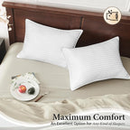 Basic Beyond Standard Pillows Set of 2 - Down Alternative Pillows for Sleeping, Soft 20 x 26 Inches Pillows Standard Size Set of 2 for Back, Stomach or Side Sleepers