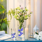 Blue White Vase Filler | 150PCS Pearls Bead for Centerpieces Vases | 8/14/20 mm No Hole Beads, Fake Pearls for Wedding Birthday Theme Party Table Centerpieces Decor