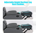 ROYALAY Adjustable Recliner Leg Rest Cushion, Widen and Thicken Recliner Footrest Extender, Wave Shape Lumbar Support Pillow with Adjustable Elastic Straps, Suitable for Bed Chair Sofa Back Support