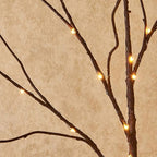 Fudios Lighted Branch Plug in with Timer Willow Branches with Fairy Lights for Vase Twig 32IN 150 LED Outdoor and Indoor Holiday Party Decor