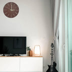 Wall Clock, Silent Clock, Wall Clocks Battery Operated， 12 inch Modern Wall Clock, Suitable for Offices, Living Rooms, Kitchens, Homes, Schools (Retro Brown Without Second Hand)