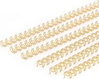 100 Pack Double Loop Wire Binding Spines, YolieraArt Wire Binding Spines, 7/16 Inch Binding Wire for Letter Size (7/16 Inch (80 Sheet Capacity), 100P, 3:1 Pitch, Gold)