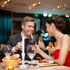 Mumufy 30 Pcs Glass Crystal Taper Candle Holders Clear Glass Candlestick Holder Fit 0.8 Inch Candles Crystal Decorative Candle Stand Centerpiece Table Wedding Dining Party (Classic,Clear)