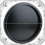 Round Black Wood Serving Tray with Beads, Wooden Decorative Tray for Entertaining, Decoration, and Gifting,