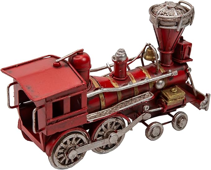 Berfutall-11'' Iron Classic Red Truck Pick-up Model Collectible Vehicle Decoration, Metal Truck Christmas Decor ，Unique Blend of Vintage, Rustic, Farmhouse Truck Decor for Table Top Decor. (D Small)