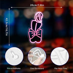 Bow Lady Neon Sign, Neon Signs for Wall Decor Neon Pink LED Signs Room Neon Light Up Signs Home Decor for Bedroom Club Party Bar Shop USB Operated