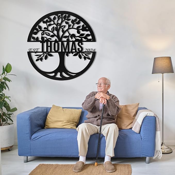 Metal Signs Customized, Tree of Life Metal Signs, Personalized Family Name Sign, Outdoor Metal Wall Art, Metal Tree Wall Decor, Porch Signs Outdoor, Housewarming Gift, Rustic Home Decor