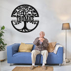 Metal Signs Customized, Tree of Life Metal Signs, Personalized Family Name Sign, Outdoor Metal Wall Art, Metal Tree Wall Decor, Porch Signs Outdoor, Housewarming Gift, Rustic Home Decor