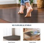 Area Mat for Hard Floors, 4'×6' Semi-Clear Black Vinyl Floor Protector for Under Dining Table, Waterproof Non-Slip Plastic Rug, Splat Mat for Under High Chair