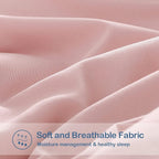 EASELAND Oversized King Down Alternative Comforter - Quilted Duvet Insert for All Seasons, Soft Lightweight with Corner Tabs, Summer Winter Warm Bedding, Pink 98x116 Inches