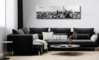Black and White Wall Art Dallas Skyline Cityscape Skyscrapers Canvas Print Painting Landscape Texas City Buildings Pictures Modern Artwork for Man Room Office Living Room Decoration 13.8"x47.3"