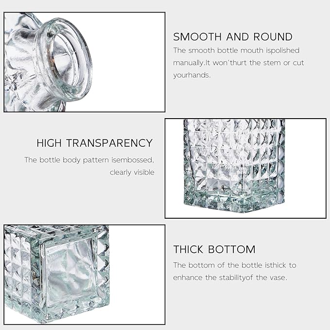 Glass Bud Vase Set of 30, Small Flower Vases, Glass Vases for Centerpieces, Vintage Home Table Decorations Bud Vases (30 Pcs, Clear)