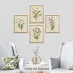 SIGNWIN Adhesive Canvas Poster Watercolor Floral Botanical Vintage Minimalist for Living Room, Bedroom, Office - 8"x10"x 4