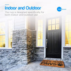 PLUS Haven Coco Coir Door Mat with Heavy Duty Backing, Natural Wipe Your Paws Doormat, 17.5”x30” for Entrance, Front Porch, Easy to Clean Entry Mat, Outdoor and Indoor Uses, Home Decor