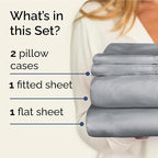 Twin XL Sheets Set 4 Piece - Includes 2 Pillowcases - Bed Sheets Twin XL Size - Soft Hotel Luxury Bedding - Cooling, Comfy & Breathable - 1 Flat & 1 Fitted & 2 Pillowcases w/ Deep Pockets - Steel Blue