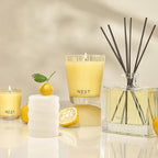 NEST New York Reed Diffuser, Sunlit Yuzu & Neroli - 5.9 fl oz - Fragrance for Up to 90 Days - Reusable, Refillable Glass Holder - Includes 8 All-Natural Reed Sticks - Flame Free