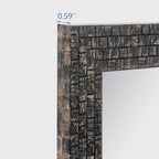 Bathroom Wall Mirror, Decorate Bathroom Mirrors for Wall, Rectangle Modern Bathroom Wall Mounted Mirror Vertical or Horizontal Hanging for Living Room (Black 24“ X 40")