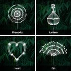 Unihoh Solar Garden Lights Outdoor, 4 Pack 120 LED Waterproof Decorative String Lights 8 Modes with Remote DIY Outdoor Decor for Pathway Walkway Yard (Cool White)