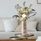 ALMA White Vessel 13 Inch Tall, Large Floor Vase for Wedding and Housewarming|Ceramic Pampas Grass Vase in Minimalist Modern Home Decor, Aesthetic Room Decor, Shelf Decor