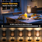 Unicozin Small Table Lamp,3 CCT 3000K/4500K/6500K & RGB Color Changing,Stepless Dimmable Touch Control Bedside Lamp for Reading,Ambience Nightstand Light for Home Decor Party,Black Shade