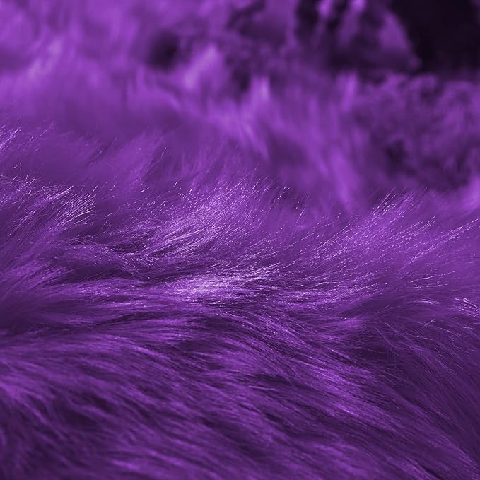 Goolela Faux Fur Rug 5x8 Area Rug Washable Rugs for Living Room Purple Rugs for Bedroom Girls Fluffy Carpet Fuzzy Shag Rug Plush Fluffy Rug Home Decor Rectangle