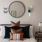 Green Wall Sculptures, Hand Vases Home Decor, Wall Mount Art Sculpture, Unique Wall Art Statue, Funky Flower Vase Decorations, Modern Eclectic Hanging Decor,Glass Test Tube Vase